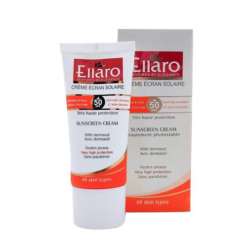 الارو كرم ضد آفتاب مناسب انواع پوست SPF 50 بدون رنگ فاقد پارابن	
