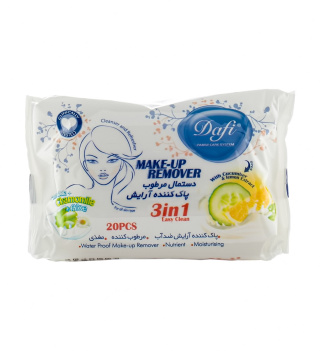 دافي دستمال مرطوب ارايش پاك كننده 3 در 1	
